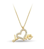 Love Altın Kolye ZK0241