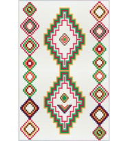 Eliana Home Baskılı, Yıkanabilir Kaymaz Taban Salon Halısı LNA1733 100x150 cm (Beyaz)