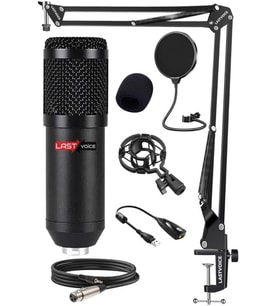 Lastvoice BM800BT Black Kondanser Mikrofon Stand Filtre Ses Kartı