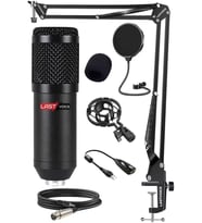 Lastvoice BM800BT Black Kondanser Mikrofon Stand Filtre Ses Kartı (Siyah)