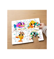 Rengarenk Deniz Canlıları Tasarımlı 24 Parça Ahşap Çocuk Puzzle MPK0866