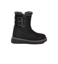 Cool Siyah İçi Polarlı Kaymaz Kız Çocuk Bot Buckle F