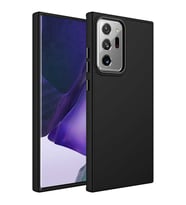 Galaxy Note 20 Ultra Kılıf Luna Dışı Soft Yumuşak İçi Kadife (Siyah)