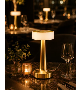 Şarjlı Gold Mantar Masa Lambası Dimmer Ayarlı Kablosuz LED Lamba
