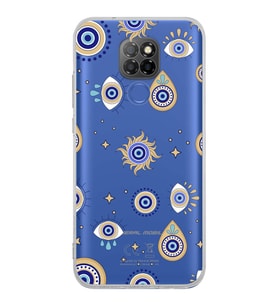 PrintiFy General Mobile GM 20 ile Uyumlu Nazar Boncuğu 5  Kamera Korumalı Şeffaf Silikon Kılıf