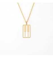 Kişiye Özel Minimal Piyano Kolye 925K Gümüş (Gold)