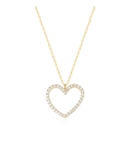EMILIANO JEWELLERY 925 AYAR ZİRKON TAŞLI KALP KOLYE