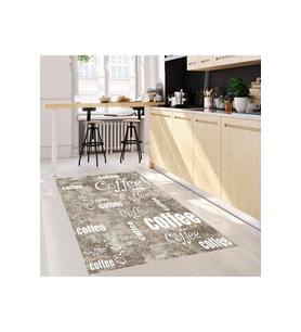 Rovigo Home Dijital Baskı Yıkanabilir Kaymaz Taban Mutfak Halısı RVG2077 (Bej)