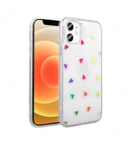 Apple iPhone 11 Uyumlu Kılıf Şeffaf Figürlü Zore Folk Sert Kapak (Kırmızı)