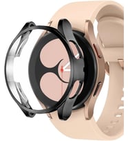 Lexroo Samsung Galaxy Watch 4 44mm için Kılıf 360 Full Round Soft Silicone Siyah [Galaxy - Siyah]
