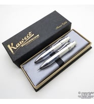 Kaweco AL Sport Parlak Krom Kalem Seti  07 Versatil Kalem + Tükenmez Kalem Set  İsme Özel Kalem