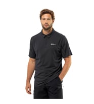 Jack Wolfskin Delgami Polo Erkek Outdoor Tişört Siyah