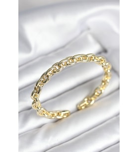 Zincir Model Gold Renk Pirinç Kadın Bileklik 5886 - SSSSSS1018-7449