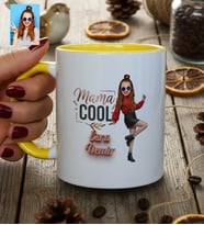 Kişiye Özel Karikatürlü Mama Cool Anneye Hediye Kupa Bardak Anneler Günü Hediyesi