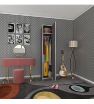 Kenzlife gardırop öğrenci dolabı tek kapılı kasımpatı gri 180*35*42 gri gardolap dolap ofis (Karışık)