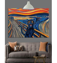 Edvard Munch "Çığlık" Tablosu Dekoratif Kanvas - Mdf Ahşap Tablo