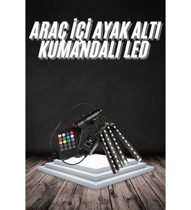 Rgb Işıklı Araç İçi Aydınlatma Kumandalı 12'Li Led Işık Renk Değiştirebilen