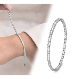 4mm Zirkon Taşlı Ayarlanabilir Su Yolu Kadın Bileklik