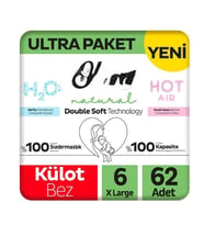 Natural Double Soft Külot Bez Ultra Paket 6 Beden 62 Adet