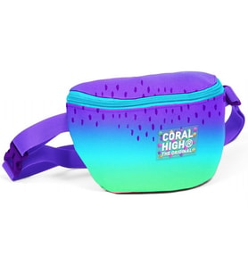 Coral High Mor Lila Renk Geçişli Baskılı Kız Çocuk Bel Çantası
