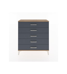 Arges Şifonyer 5 Çekmeceli 88x30x96 Çam-Antrasit