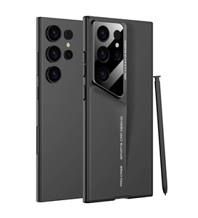 Galaxy S23 Ultra Kılıf Ultra İnce Kamera Korumalı Sert Rubber Procase Kılıf (Siyah)