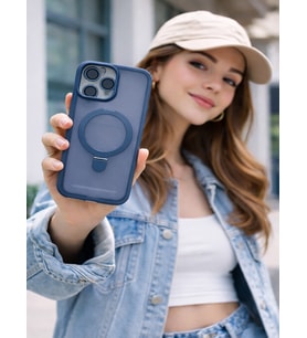 Mmc Trend İphone 15 PRO MAX Lensli Telefon Kılıfı (Mavi)