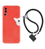 General Mobile Gm 23 Kılıf Silikon Boyun Askılı İpli Desenli Silikon Kedoş 1735