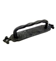 Antika Tarz Dekoratif Pirinç Burgulu Çekme Kol - 205x33 mm, Oksit