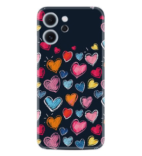 Oppo Reno 14F Kılıf Boutique Baskılı Resimli Boyama Kalpler Pcode -019