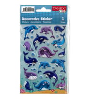 TANEX KIDS TNX-25045 DEKORATİF ETİKETLER - YUNUS-BALİNA SERİSİ STICKER