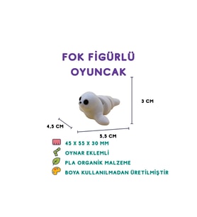Beyaz Fok Figür - 3D Kutup Hayvanı