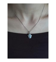 Silver Vintage Taşlı Kolye Kadın Çelik (Gümüş)