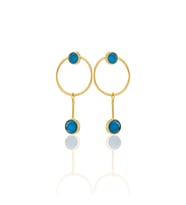 Kadir Jewellery 22 Ayar Altın Kaplama Kadın Sallantılı Küpe -El İşçiliği Ve Hipoalerjenik Küpe