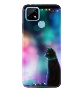 Realme C11 C21 C21Y C25Y C11 2021 Kılıf Desemli Silikon Window Cat 1787