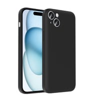 Apple iPhone 15 Plus Uyumlu Kılıf Kamera Korumalı Kartlık Hazneli Zore Vitra Kapak (Siyah)