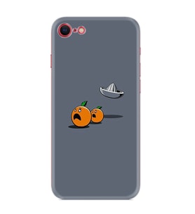 Apple iPhone 5 6 7 8 Plus Se XR Kılıf Desemli Silikon Orange Escape 1374