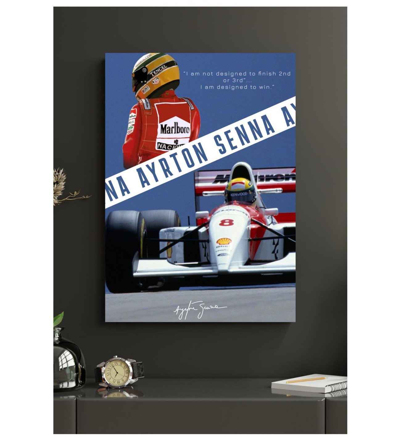 Ayrton Senna I am Not Formula F1 33x48 Poster Duvar Posteri Çift