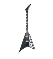 Jackson 2910137572 JS Series Rhoads JS32 Elektro Gitar (Black with White Bevels) Egzotik Klavye, Köpekbalığı Dişi İşlemeler ve Floyd Rose Tremolo
