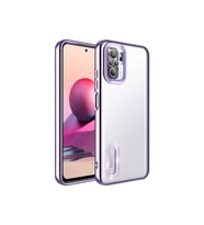 Xiaomi Redmi Note 10 Uyumlu Kılıf Kamera Korumalı Logo Gösteren Zore Omega Kapak