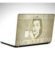 Kahve Retro Laptop Sticker 14 inch (35X26CM)