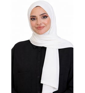 Penye Boyun Kapamalı Şal Başörtü Hazır Giyim Turban Esnek Jersey Şal