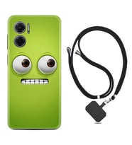 Xiaomi Redmi Note 11E Kılıf Resimli Boyun Askılı İpli Desenli Silikon Series Green 1832
