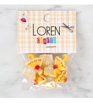Loren Crafts Sarı 8'li Düğme - 3009