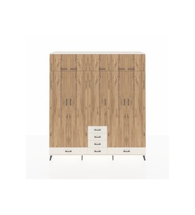 Hyperion Dolap 6 Raflı 6 Çekmeceli 4 Askılı 220x44x243 Aytaşı-Çam/Aytaşı