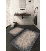 Dijital Baskılı Kaymaz Taban Yıkanabilir 2'li Klozet Takımı Banyo Paspası NDKZ-HY-896 (Mavi)
