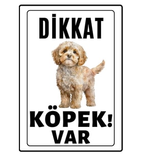 Dikkat Köpek Var Uyarı Ikaz Levhası Pvc Kaplama A4 Siyah Beyaz (Çok Renkli)