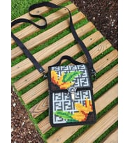Fendi Desenli Kanvas İşleme Çok Renkli Mini Bag