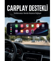 Ayna Carplay Araç İçi 9.66 İnç IPS Ekran Geri Görüş Kamerası Destekli