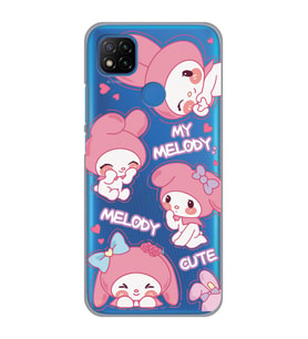 Redmi 9C / Redmi 10A Uyumlu Melody Kuromi Desenli Şeffaf Telefon Kılıfı